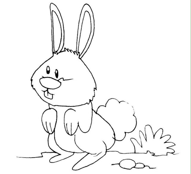 Tranh cho bé tập vẽ con thỏ