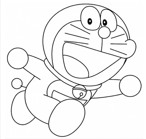 Tranh cho bé tập vẽ Doraemon