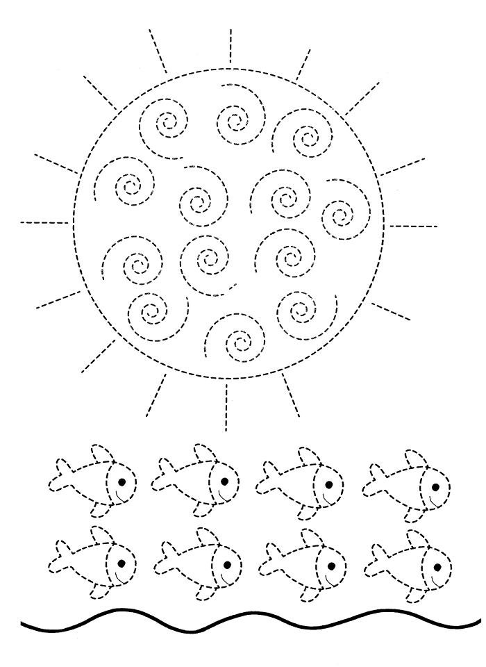 Tranh cho bé tập vẽ mặt trời