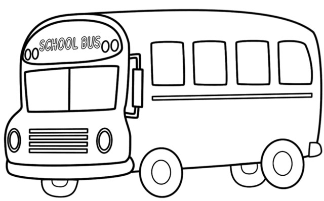 Tranh vẽ ô tô đẹp - school bus