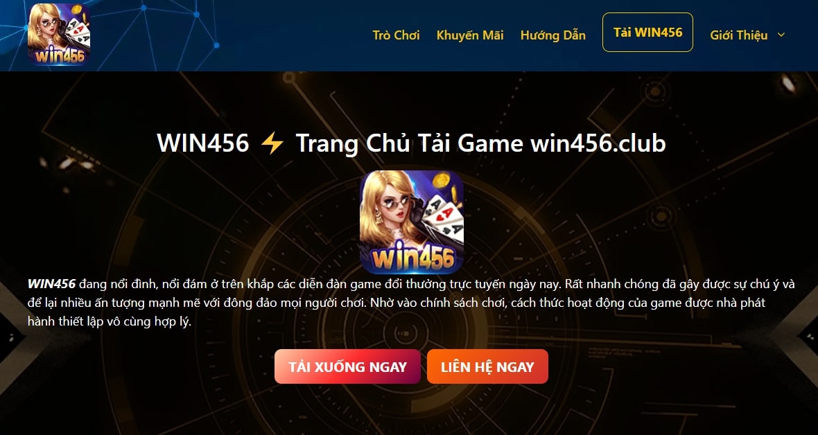 WIN456 - cổng game bài cực chất
