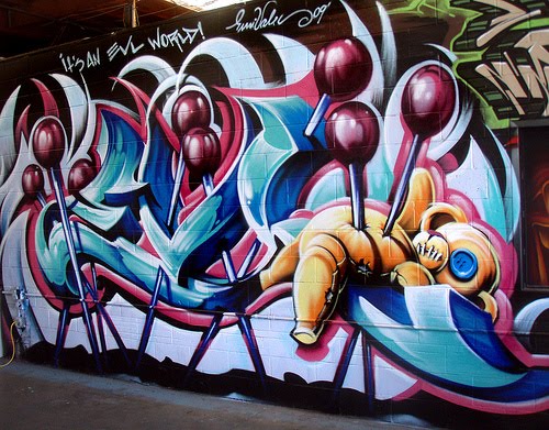 Bức tranh Graffiti theo phong cách 3D ấn tượng