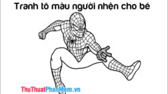 Tranh tô màu người nhện cho bé