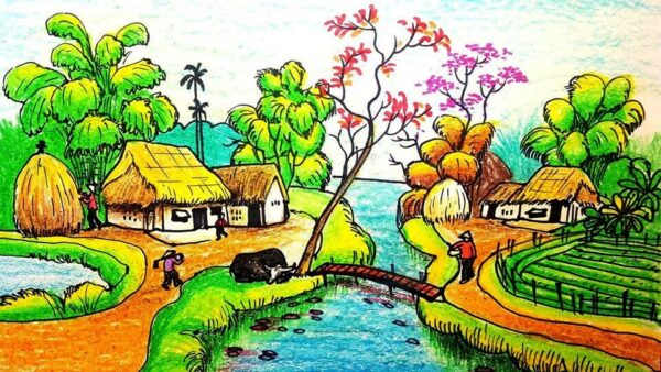 Hình ảnh nông thôn Việt Nam qua tranh vẽ