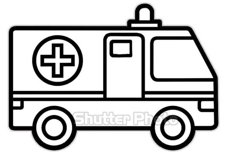 Bé Học Vẽ Tranh  Cách vẽ Xe Cứu Thương và tô màu  Draw Ambulance Car a   Xe cứu thương Cừu Học vẽ